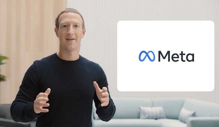 Mark Zuckerberg présentant le nouveau logo de META