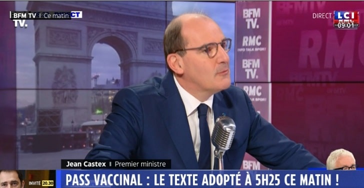 Castex sur LCI ce jeudi 6 janvier 2022