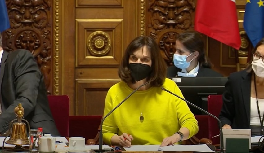 Le Sénat lors du vote du pass vaccinal