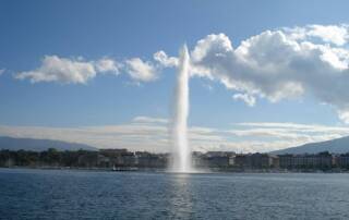 homme jet d'eau Genève