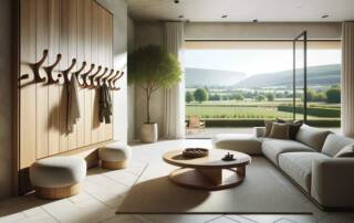 patère en bois naturel