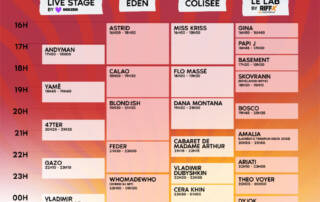 Delta Festival programme 6 septembre