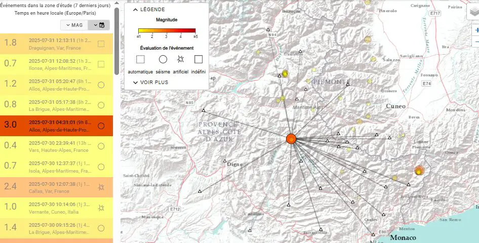 séisme Allos Alpes-de-Haute-Provence