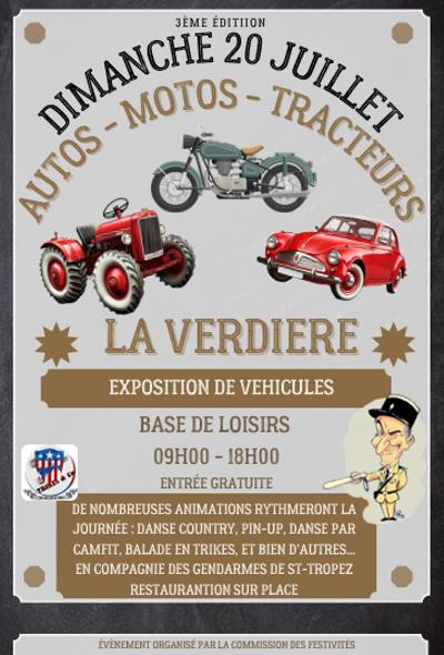 Rassemblement Autos Motos Tracteurs à La Verdière