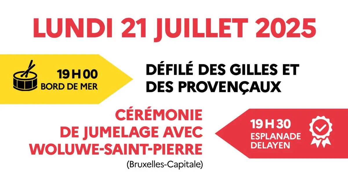 Jumelage Saint-Raphaël Woluwe-Saint-Pierre 21 juillet festivités