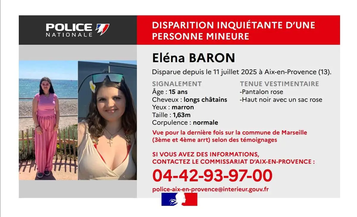Disparition Eléna Baron