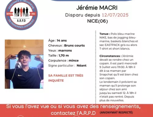 Disparition inquiétante à Antibes : Jérémie, 14 ans, introuvable depuis samedi
