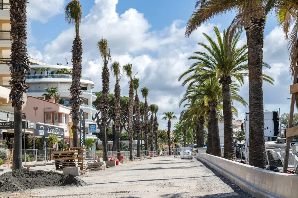 travaux Promenade des Bains Fréjus aménagement
