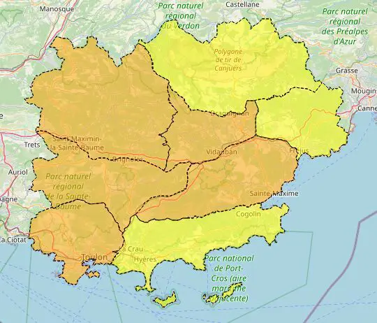 Risque incendie Var 5 août