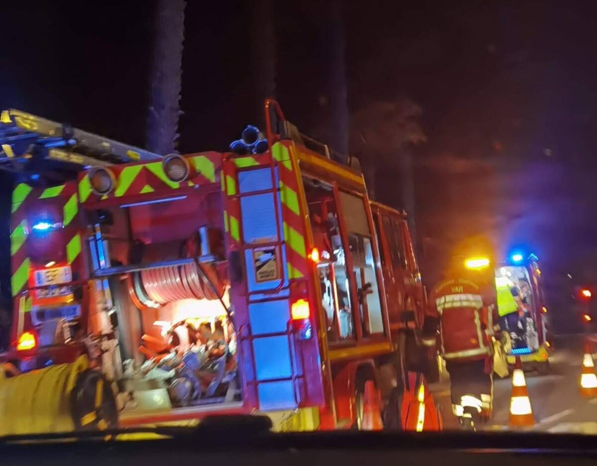 Accident de la route les pompiers du Var Accident RD14 Collobrières