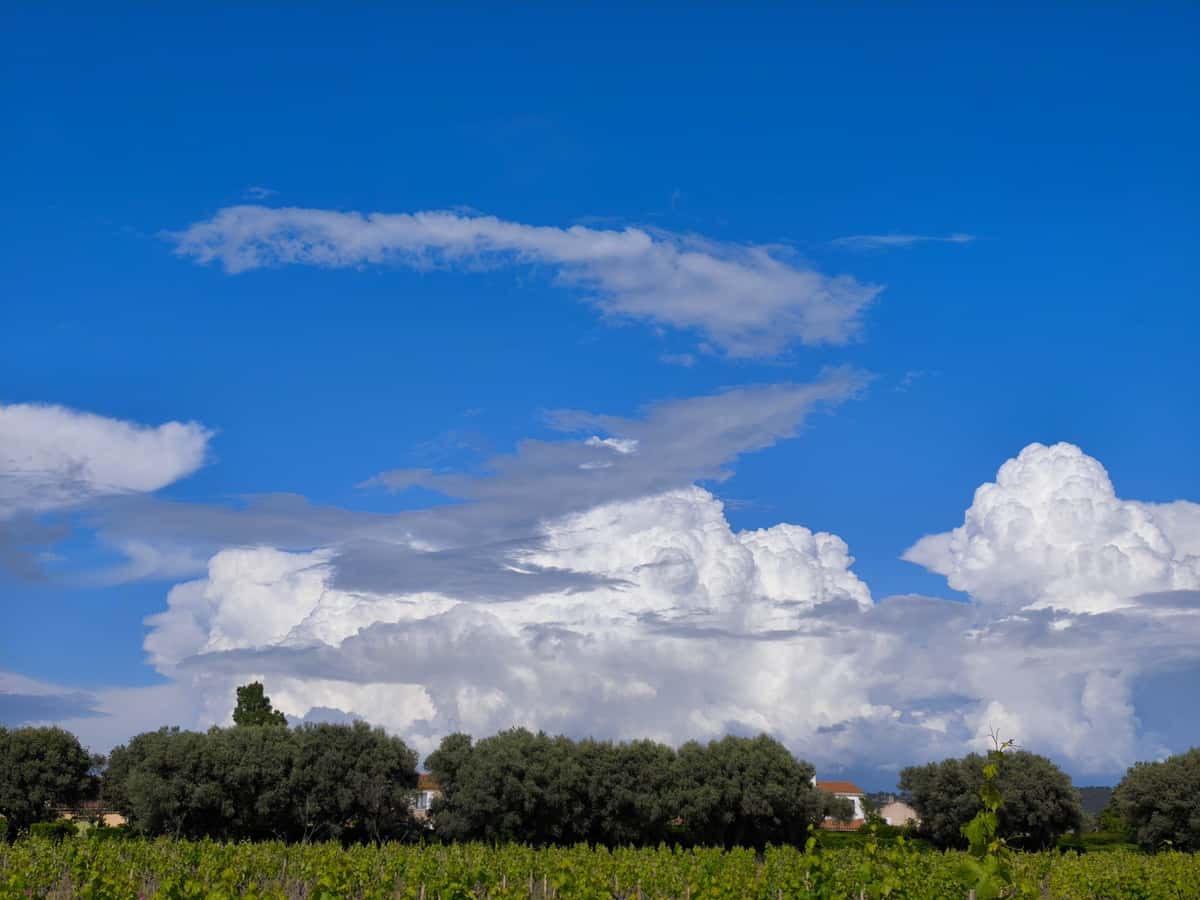 CIEL BLEU SOLEIL NUAGES VOILE