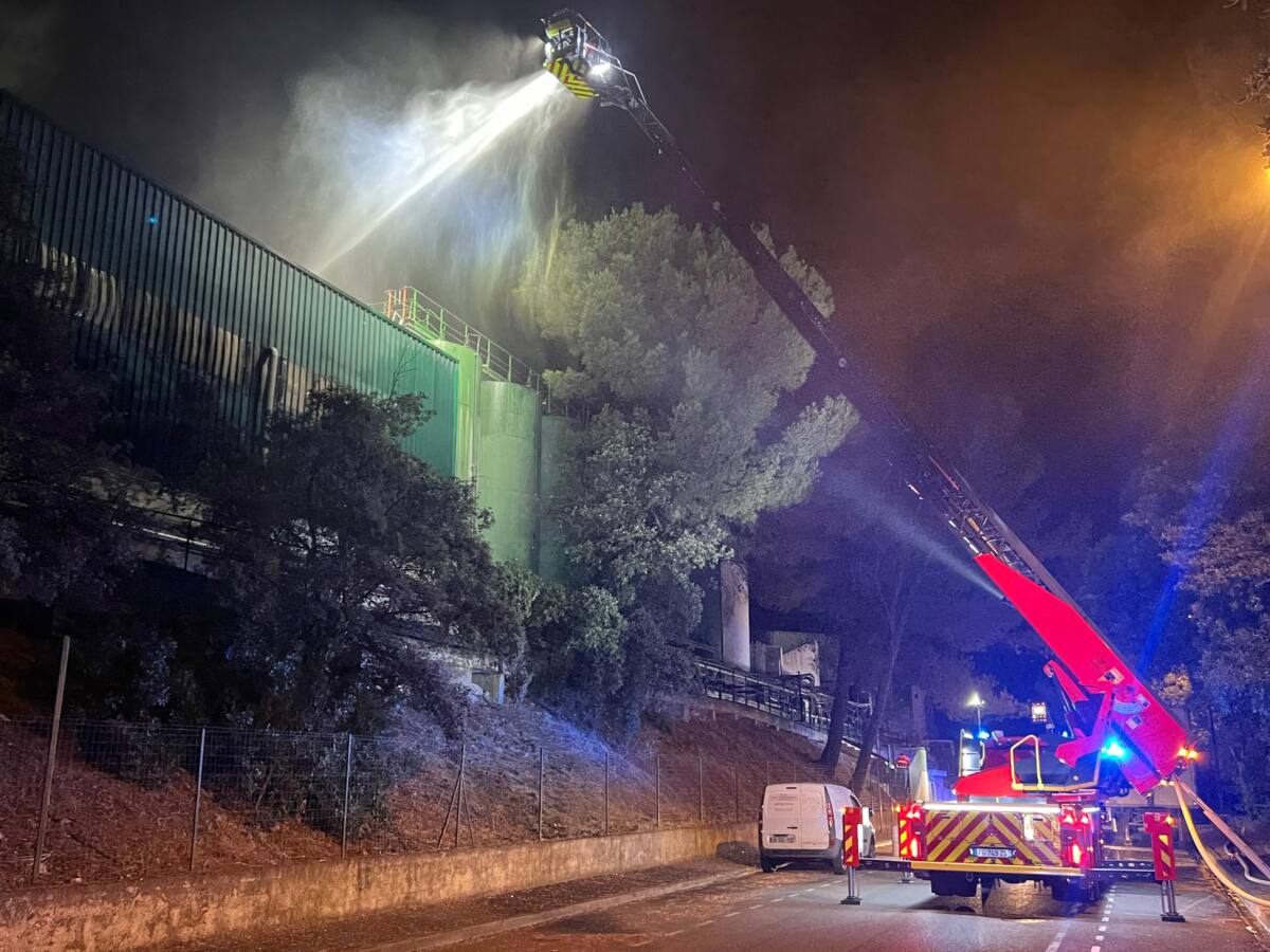 Feu entrepôt Grasse
