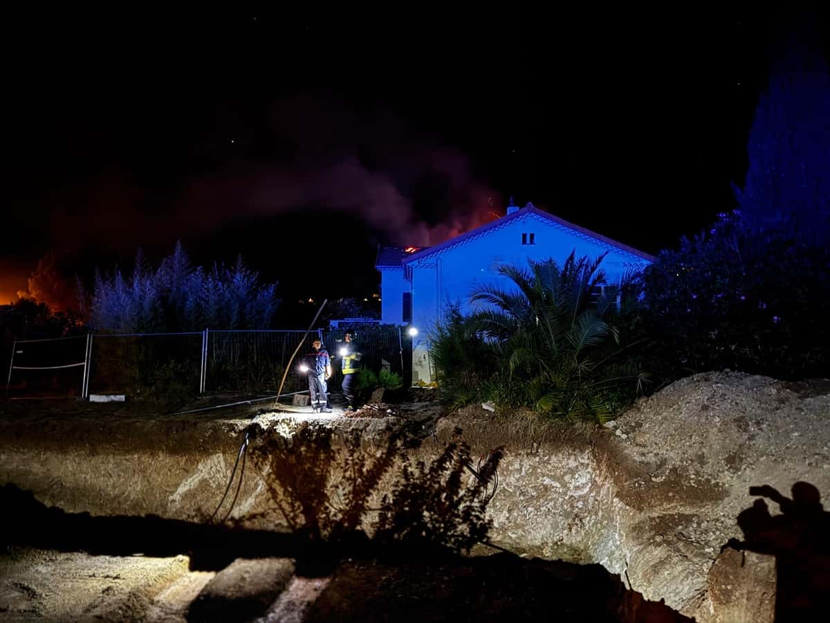 feu toiture sdis 06 mougins