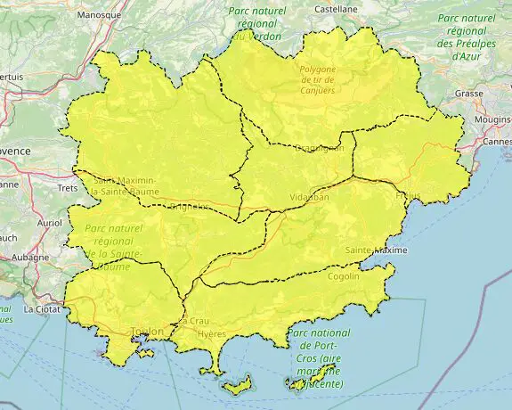 Accès massifs forestiers Var vigilance orange orages inondation