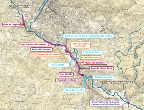 Le nouveau Pont du 15 juin 2010 inauguré à Trans-en-Provence pour mieux protéger contre les crues
