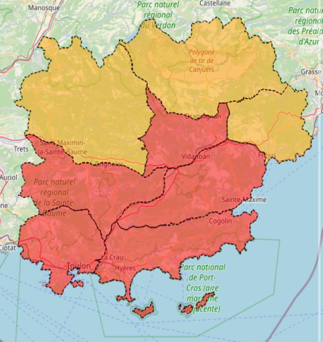 Vigilance vent fort Var incendie 30 août