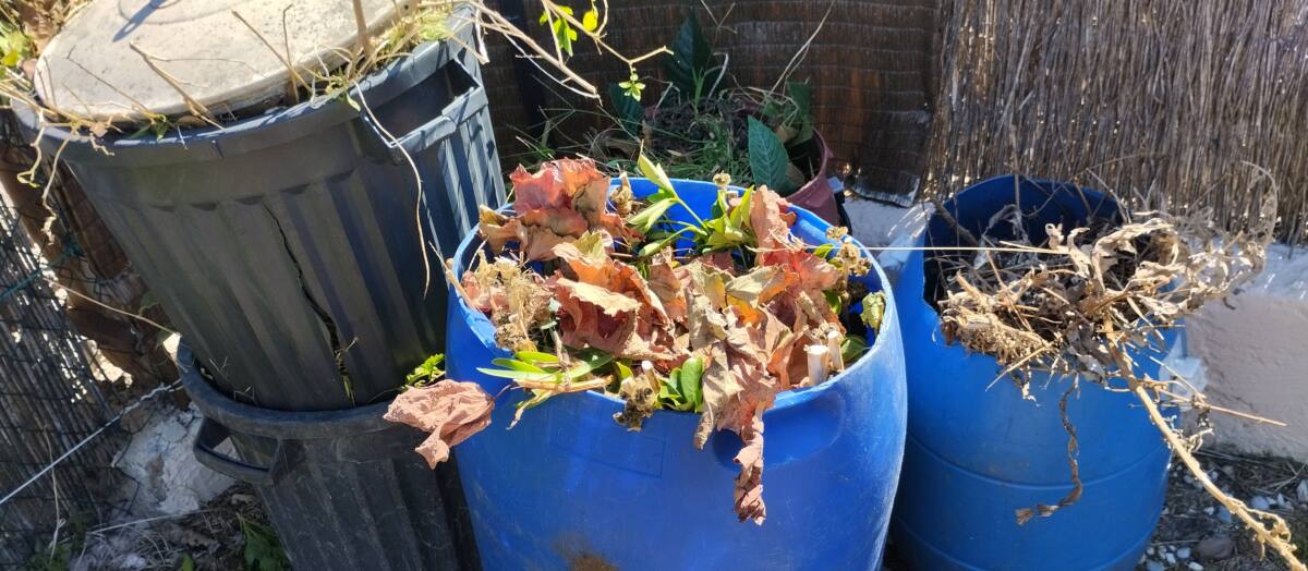 Poubelles de déchets verts