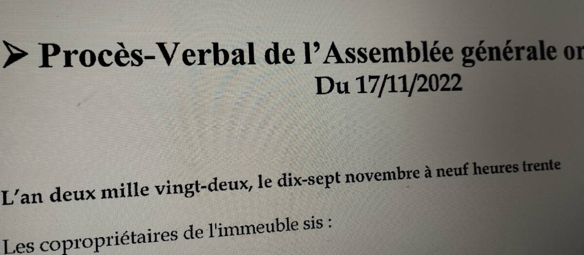 PV d'assemblée générale