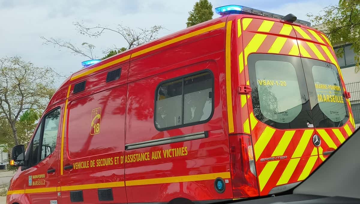 Opio accident nacelle POMPIERS MARSEILLEFeu véhicule A50 Aubagne Pompiers13