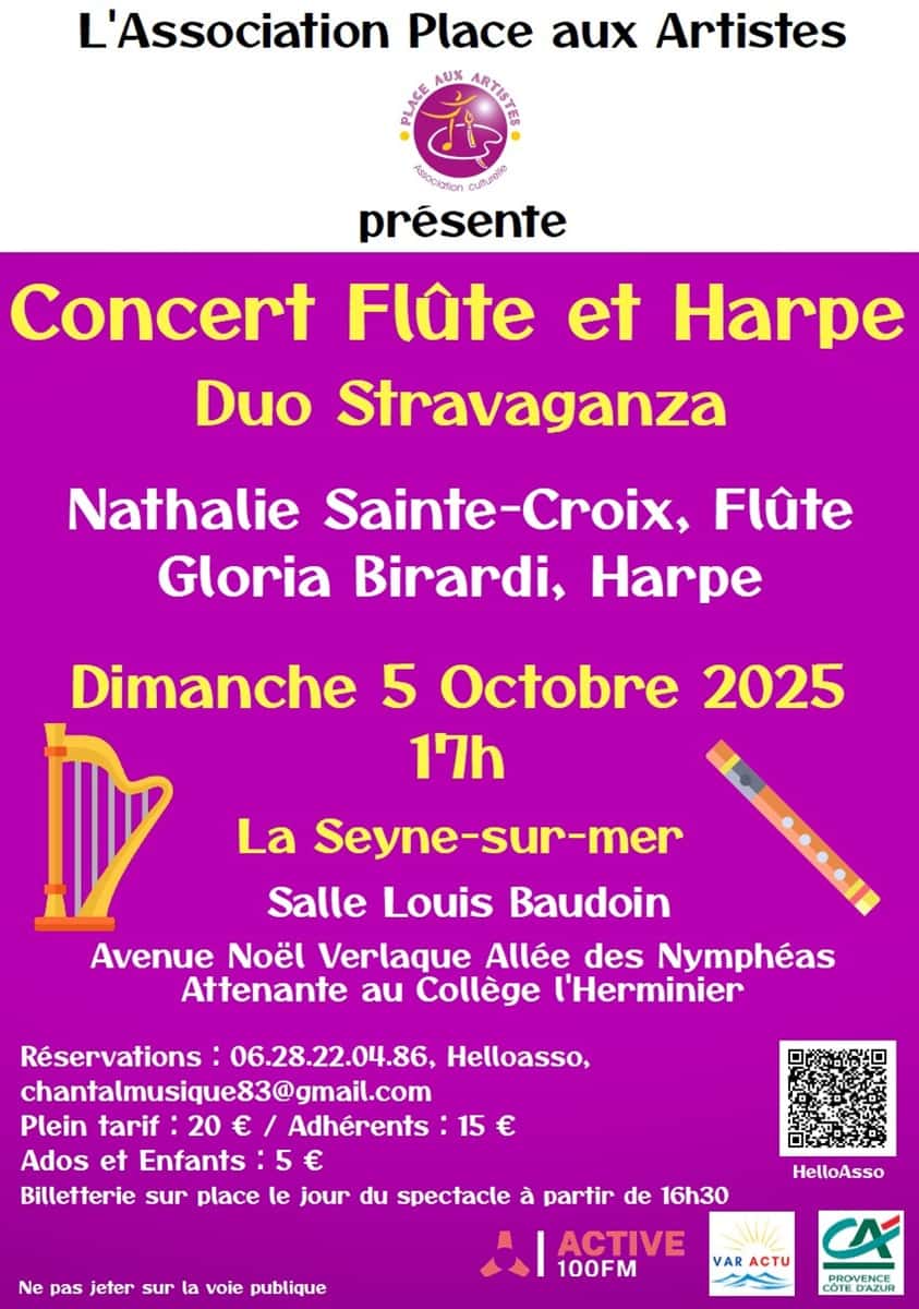 concert harpe flute 5 octobre 2025