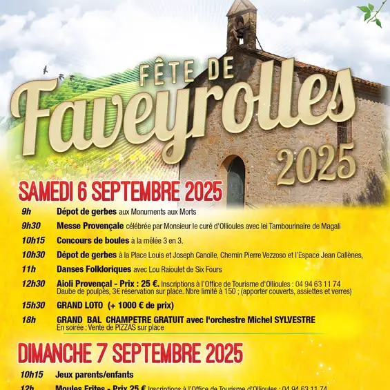 Fête Faveyrolles 6 7 septembre animations