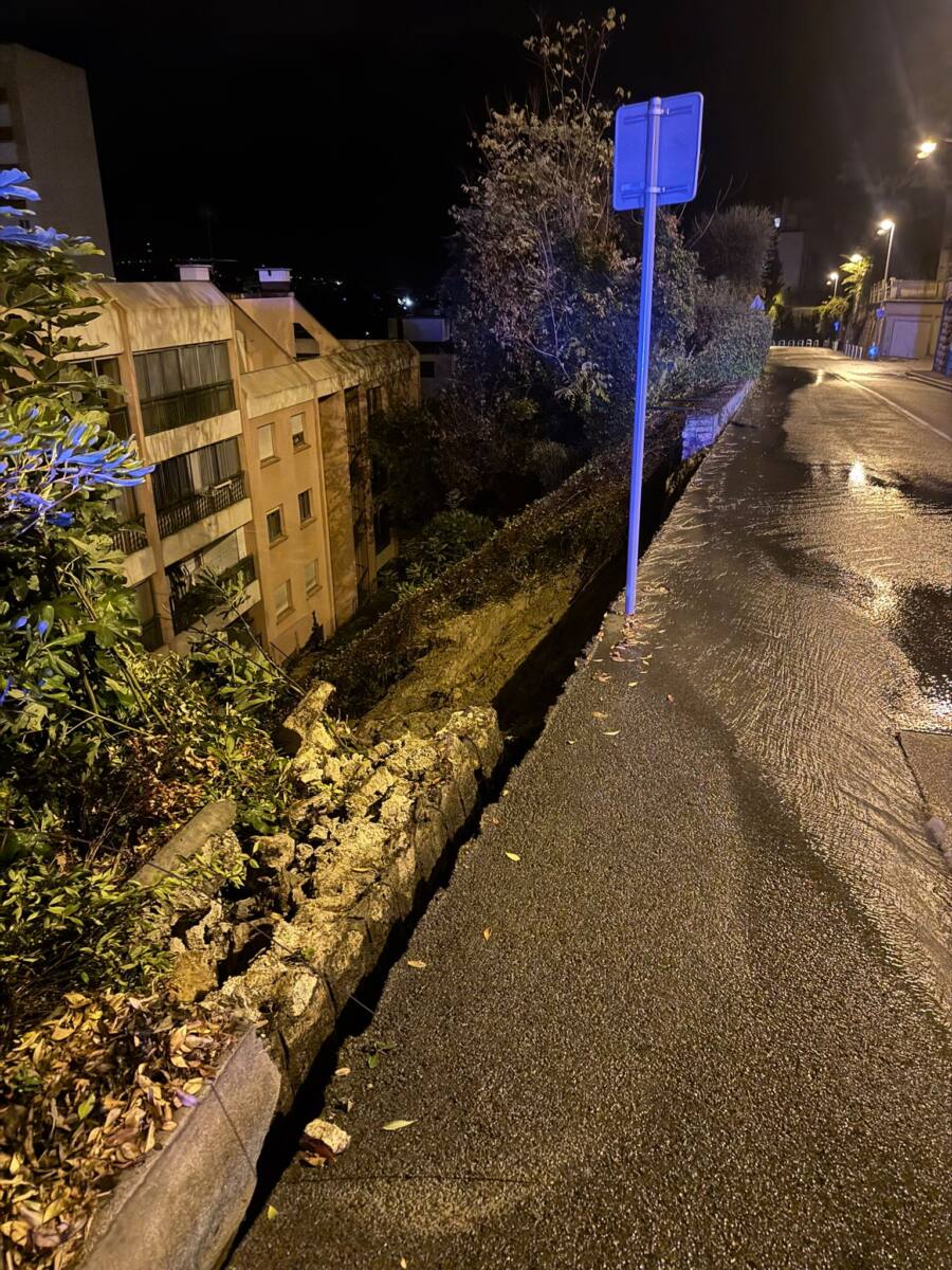 Éboulement Nice avenue de Gairaut