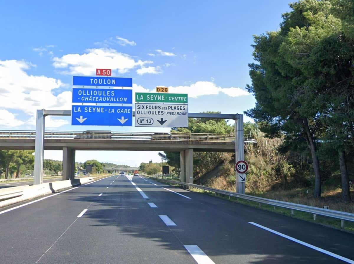 Sortie A50 la seyne