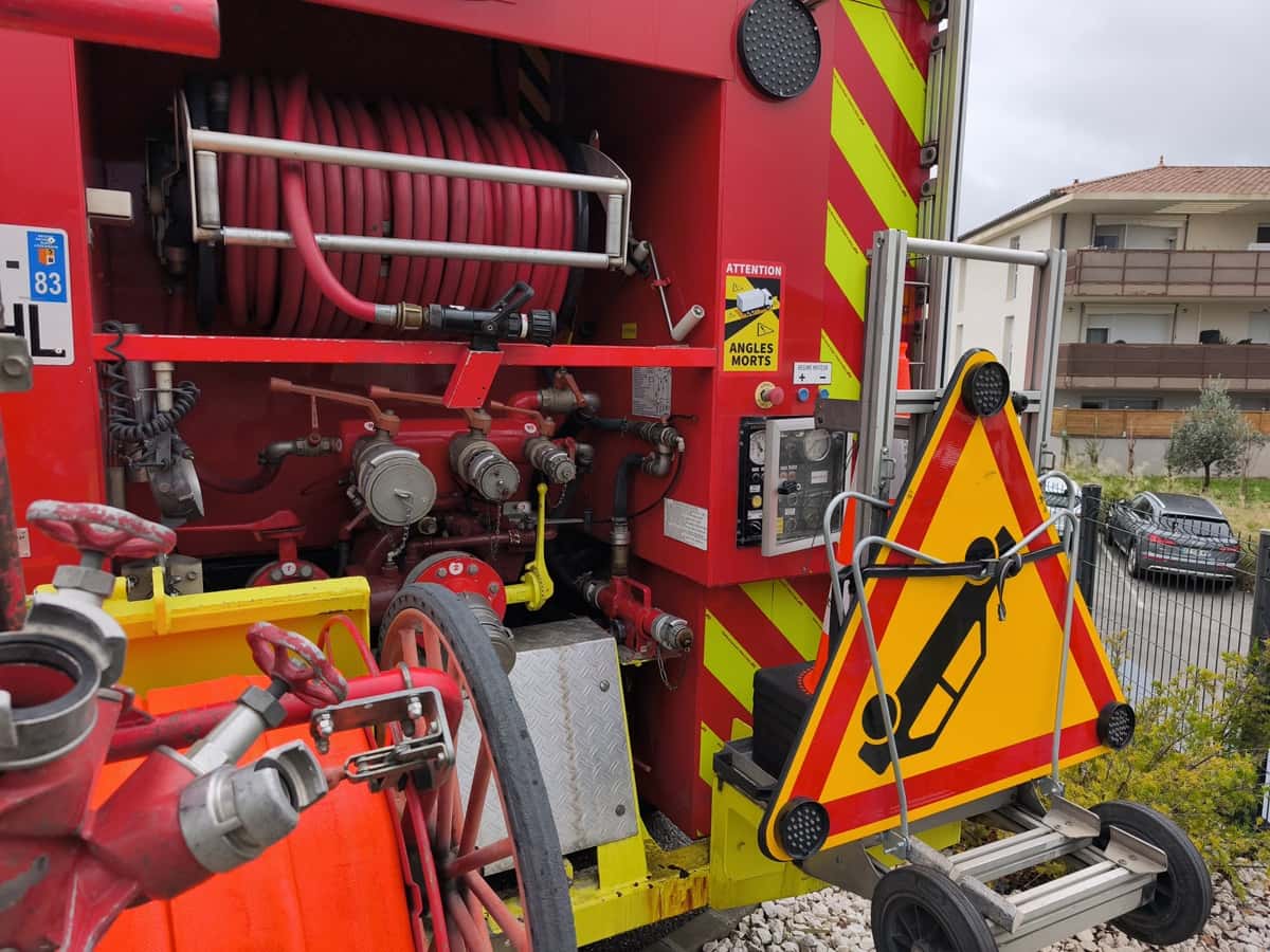 Camion de pompiers du Var accident route