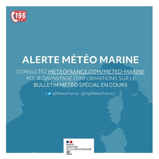PREFET maritime Alerte météo marine Var vent fort