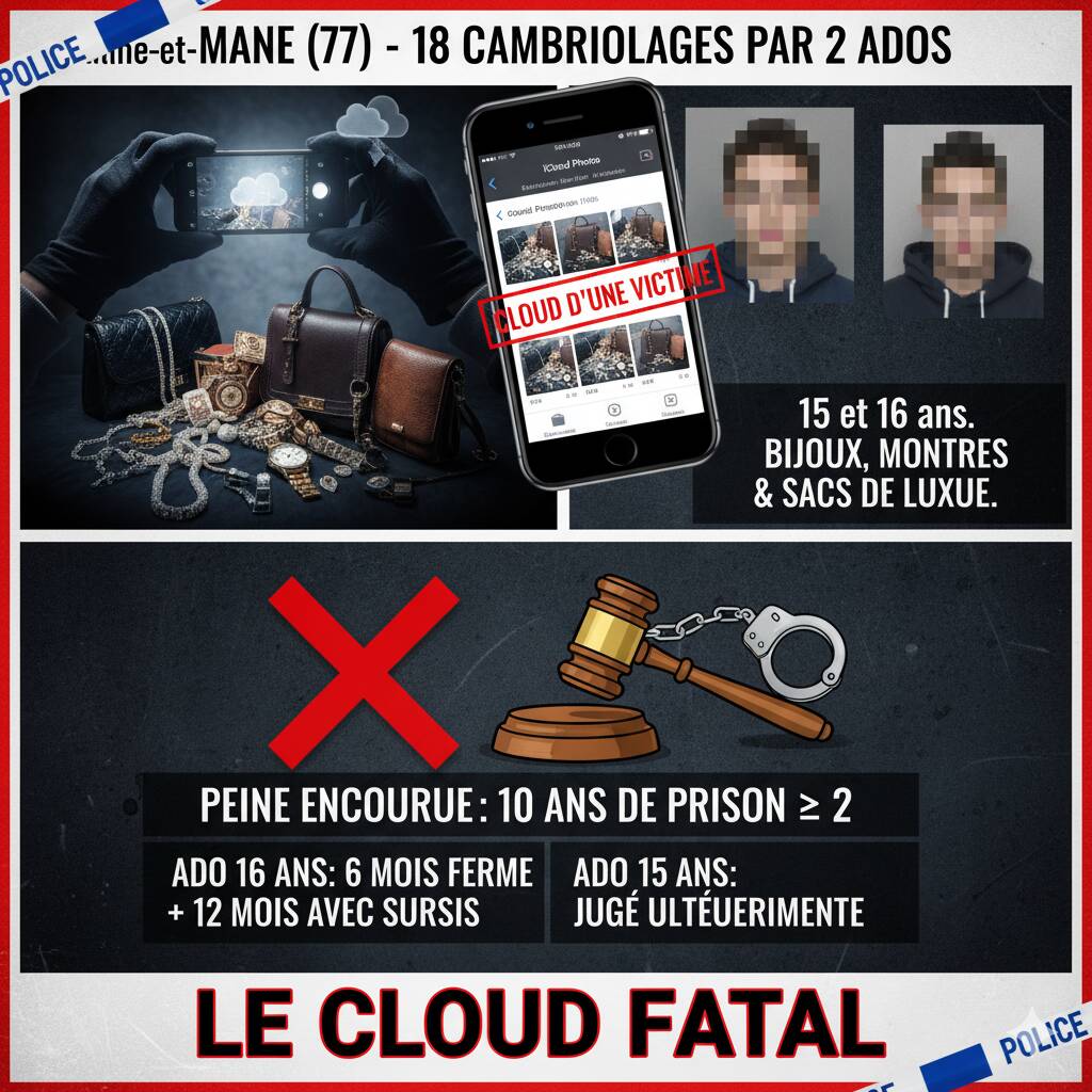 Trahis par le Cloud, les ados cambrioleurs de Seine-et-Marne face à la justice
