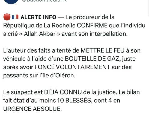 Un homme fauche dix personnes à Oléron : entre crime désorganisé et lecture terroriste