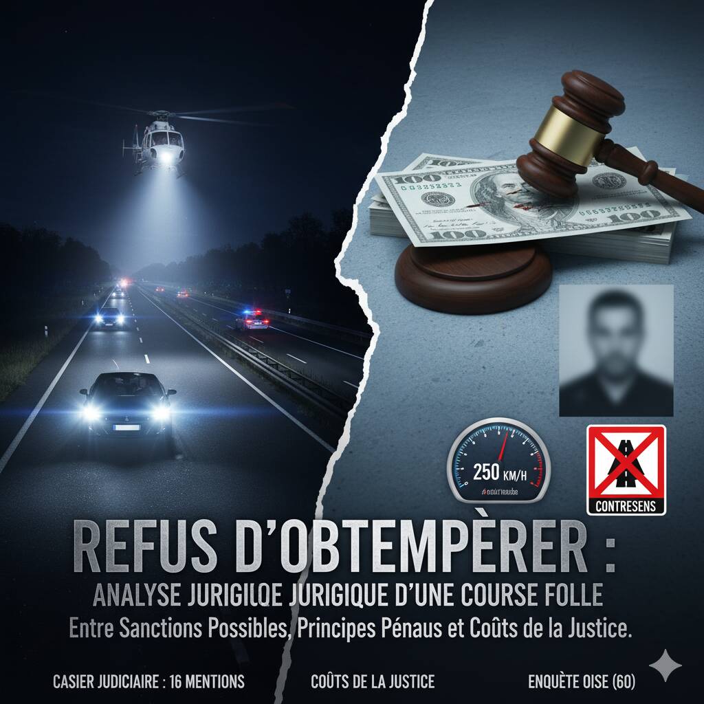 Yassine H., 16 mentions au casier, refuse d'obtempérer. Contresens sur l'autoroute à 250 kmh sur 10 km