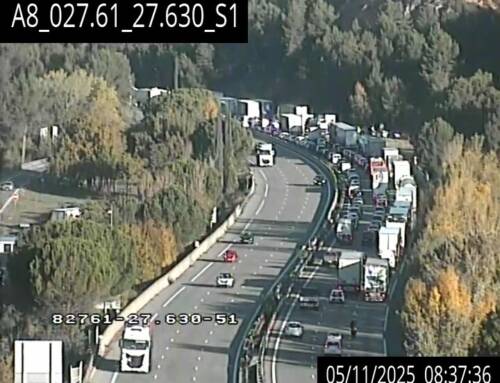 Accident sur l’A8 : Temps de parcours allongé en direction d’Aix