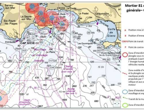 Contreminage au large de Toulon ce vendredi avec des restrictions nautiques dans toute la rade