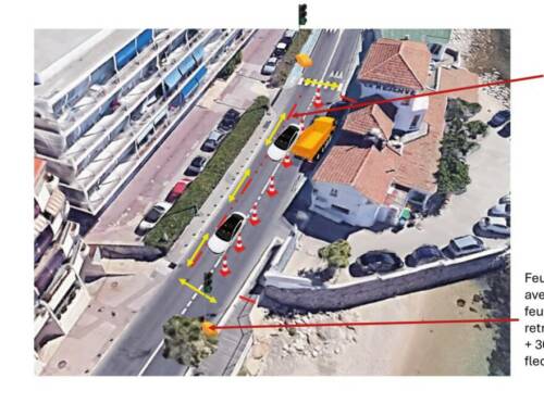 Travaux de voirie à Bandol reprise du revêtement béton avenue de la Libération