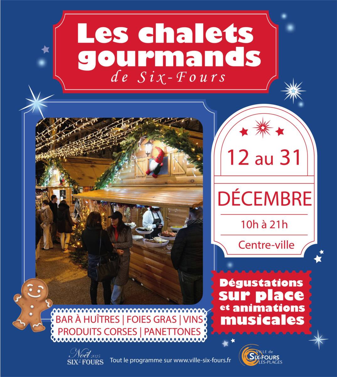 affiche six fours Chalets gourmands Six-Fours Noël