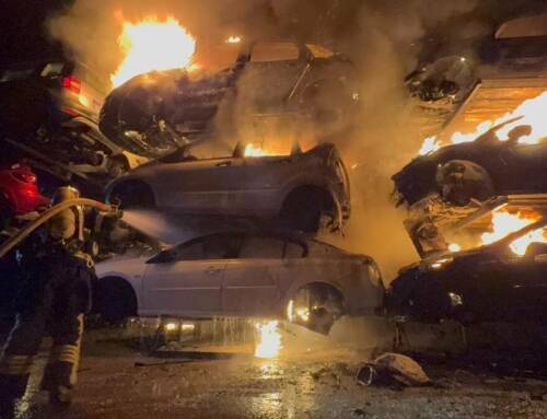 Cagnes-sur-Mer : un incendie ravage une casse automobile cette nuit