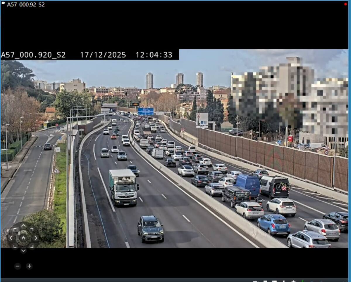 A57 Tunnel de Toulon trafic