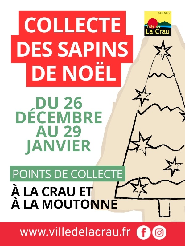 ville de la crau collecte sapins de Noël La Crau