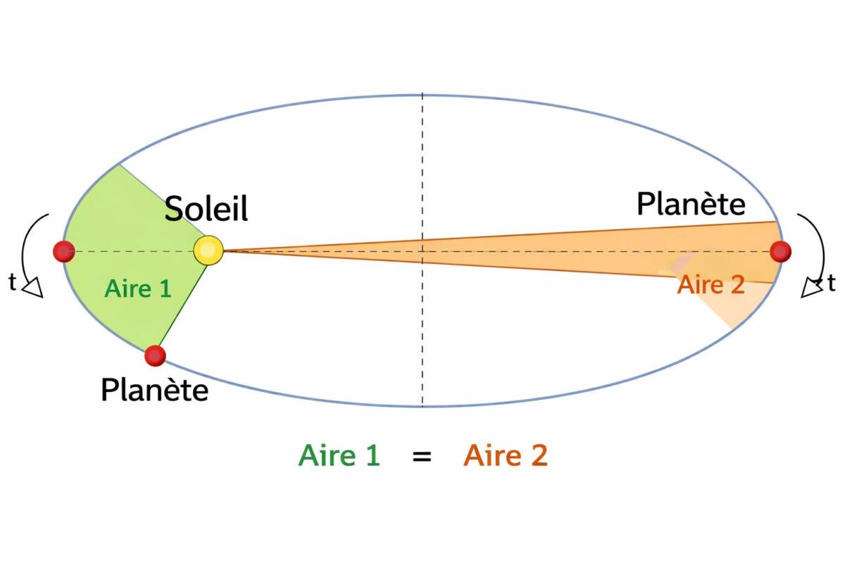 mécanique céleste : loi des aires de Képler